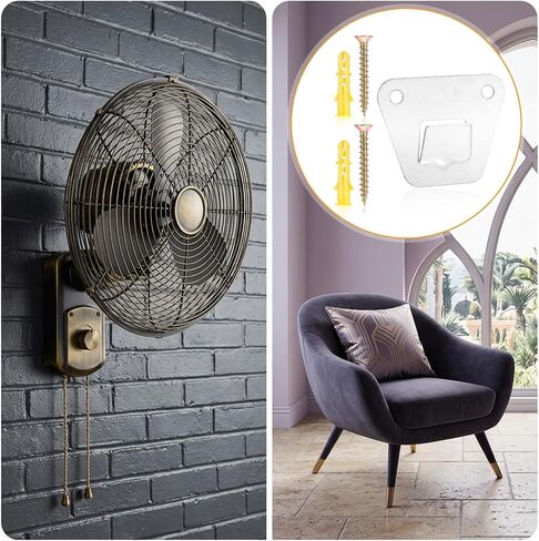 دعامة تثبيت مروحة حائط عالمية شديدة التحمل من الفولاذ الصلب مع براغي، حامل مخفي للمراوح المتأرجحة (عبوتان) in Kuwait