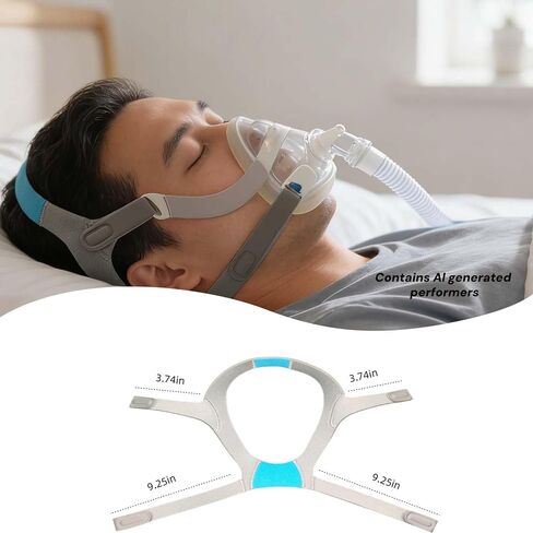 2 Pack Replacement CPAP Headgear Compatible with AirFit F20 / AirTouch F20, Soft Adjustable Headband with Magnetic Clips in Kuwait