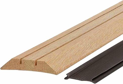 M-D Building Products 11783 3-1/2 in. x 1-1/8 in. x 36 in. Natural Hardwood and Vinyl Low-Profile Threshold in Kuwait