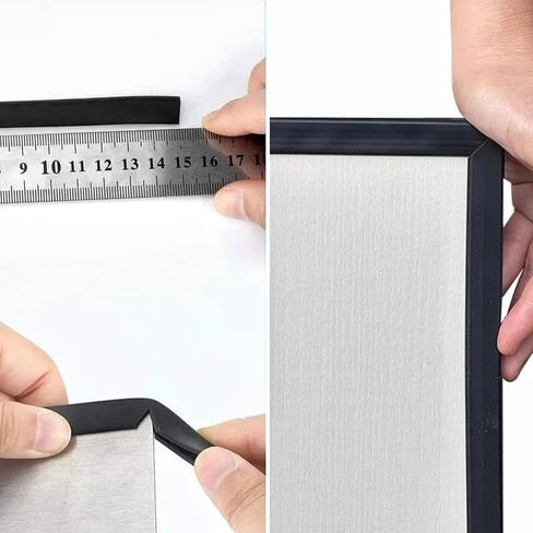 Moyishi U Channel Rubber Edge Trim Self-Adhesive Rubber Edge Trim Edge Protector, EPDM Seal Strip for Car Doors, Steel Plates, Glass, Hatches, Table Corners (Fit 1/8" x 12 Ft) in Kuwait
