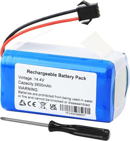 استبدال البطارية لـ Coredy R750-1600Pa، Ionvac SmartClean 2000 V4، Lubluelu SL60D SL60 Plus SL61 SL68، Tesla 106936، Honiture G20 PRO، Lefant M310 Ultra M330 Robot Vacuum Cleaner CMICR18650F8M7-4S1P in Kuwait