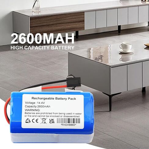استبدال البطارية لـ Coredy R750-1600Pa، Ionvac SmartClean 2000 V4، Lubluelu SL60D SL60 Plus SL61 SL68، Tesla 106936، Honiture G20 PRO، Lefant M310 Ultra M330 Robot Vacuum Cleaner CMICR18650F8M7-4S1P in Kuwait
