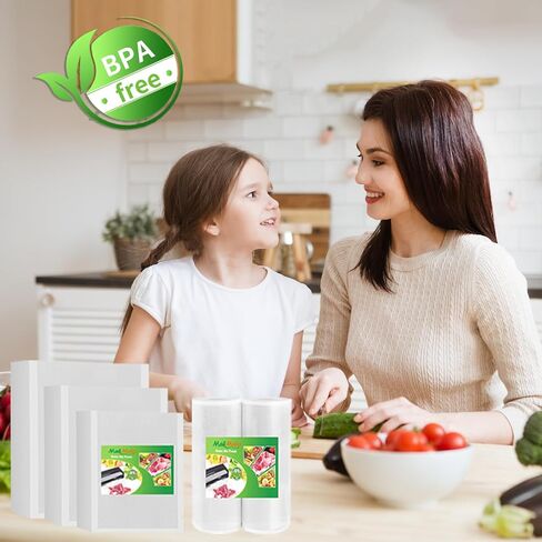 أكياس MakMeFre 4mil 200 Plus مقاس 12 بوصة × 16 بوصة مع أكياس مانعة للتسرب خالية من مادة BPA وشديدة التحمل، رائعة لتخزين الطعام وحقيبة مانعة للتسرب مسبقًا in Kuwait