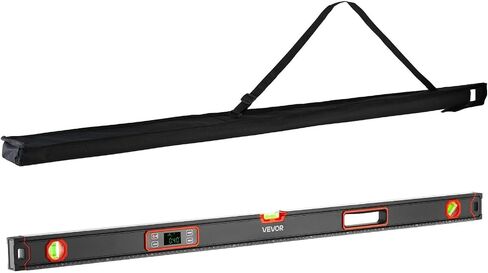 VEVOR Digital Level, 48 in Length, Magnetic Electronic Level with LED Backlit Display, 360° Electronic Leveler Tool with 0°/45°/90° Bubble Vials, IP54 Rating for Construction Carpentry Home Renovation in Kuwait