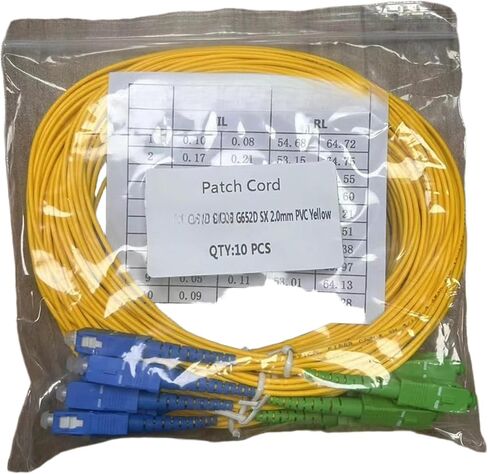 50 piece 3 Meter PVC Yellow SC Optical Fiber Jumper Single Mode(50 piece SC UPC-a piece) in Kuwait