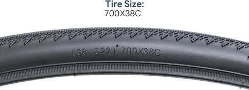 YUNSCM 700x38C Bike Tires 38-622 60TPI Puncture Proof Tires| Fast, Light, Durable, for 700C Road, Hybrid, City Touring Bike 700x36C 700x38C 28x1.50 Bicycle Tires 2-PCS (Y-1154) in Kuwait