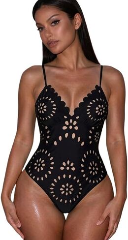 Women's Removable Padded Swimsuit, Spaghetti Straps, Sexy & Elegant in Kuwait