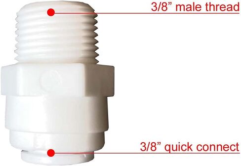 YZM 3/8" Male NPT to 3/8" OD Tube Quick Connector adapter for drinking water filter RO reverse osmosis , push to connect fittings,10 pcs. in Kuwait