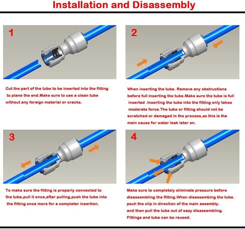 YZM 3/8" Male NPT to 3/8" OD Tube Quick Connector adapter for drinking water filter RO reverse osmosis , push to connect fittings,10 pcs. in Kuwait