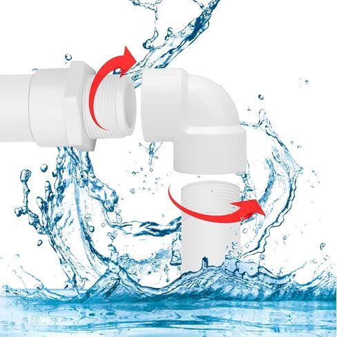 12Pack 1/2" Double Female Thread 90 Degree PVC Elbow Pipe Fitting Connector SCH40 with Waterproof Tape, 1/2Inch Female to Threaded 90 Degree Elbow PVC Corner Adapter Pipe Fitting ﻿ in Kuwait
