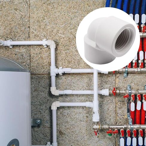 12Pack 1/2" Double Female Thread 90 Degree PVC Elbow Pipe Fitting Connector SCH40 with Waterproof Tape, 1/2Inch Female to Threaded 90 Degree Elbow PVC Corner Adapter Pipe Fitting ﻿ in Kuwait