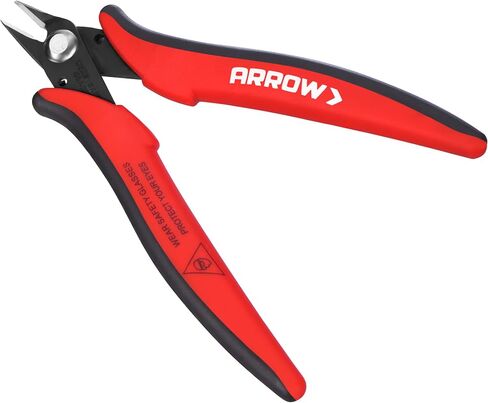 ARROW Micro Wire Cutters, 5" Precision Flush Cutters with Streamlined Handle and Ultra-Sharp Cutting Edge, Side & Diagonal Flush Cut Pliers for Electronics, Jewelry, Crafts, Zip Ties and Soft Wires in Kuwait