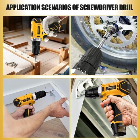 Sundpey Home Tool Kit with Drill - 166-Piece General Basic Home Repair Tool Set with 12V Cordless Power Drill & Battery & Charger & Portable Tool Box for Garden Office House Apartment Repair Men Women in Saudi Arabia
