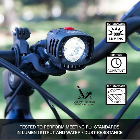 NiteRider EPro 1000 E-Bike Headlight – 1000 Lumen Hardwired Electric Bike Light, IP64 Water Resistant, 2 Modes Steady/Pulse, 12V–40V Compatible, Handlebar Mount, for Class 1/2/3 E-Bikes in Kuwait