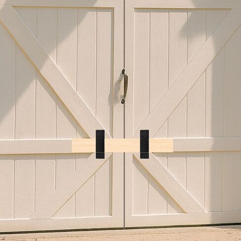 2Pcs Door Barricade Brackets, Heavy Duty Bar Holder Brackets for Home Security, Carbon Steel U-Shaped Drop Open Bar Brackets for Door, Barn, Shed, Garage, Fits 2 x 4 Lumber in Saudi Arabia