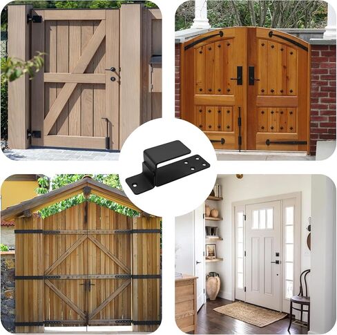 2Pcs Door Barricade Brackets, Heavy Duty Bar Holder Brackets for Home Security, Carbon Steel U-Shaped Drop Open Bar Brackets for Door, Barn, Shed, Garage, Fits 2 x 4 Lumber in Saudi Arabia