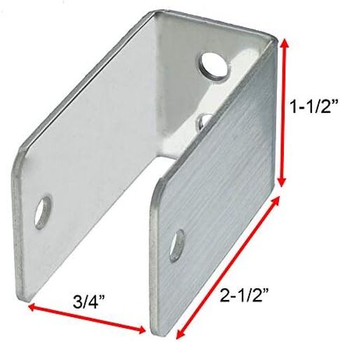 Harris Hardware 11989-B4 دعامة U طويلة للغاية من الفولاذ المقاوم للصدأ مختومة للألواح السميكة 3/4 بوصة، 4 عبوات in Kuwait