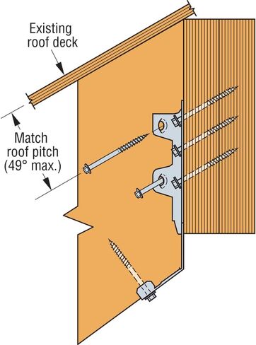 Simpson Strong-Tie LRU212Z LRUZ ZMAX Galvanized Slopeable Light Rafter U Hanger for 2x12 (Pack of 25) in Kuwait