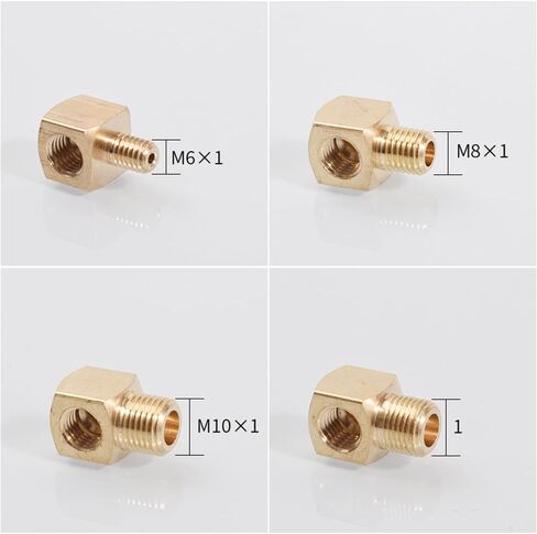 M6 M8 M10 1/8" 1/4" 3/8" Female Male Brass 90 Degree Elbow Pipe Fitting Coupler Connector Water Lubrication Tubing Block(M8x1mmxM10x1mm) in Kuwait