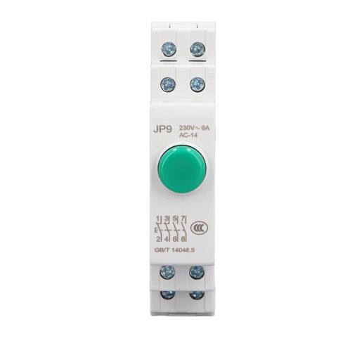 AC230V 2NO 2NC DIN Rail Push Button for Magnetic Starter Contactor, JP9 Power Line Control, DIN Rail Pushbutton Board, Reset in Kuwait