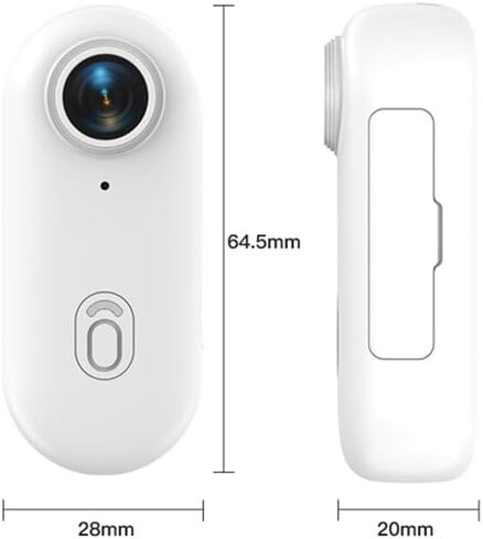 Winnes 4K Mini Body Camera, Action Body Cam Thumb Sports Camera Hands Free Waterproof 30M POV Video Recording Wearable with Necklace,Magnetic Clip,Helmet Cam for Cycling,Ski,Motorcycle,Pets-Black in Saudi Arabia