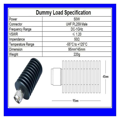 50W UHF PL259 ذكر موصل محوري إنهاء تحميل الدمية 1 جيجا هرتز 50Ω in Kuwait