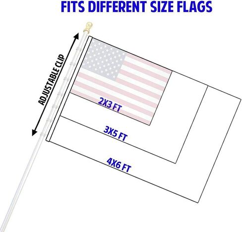Ant Enterprises Mexico Mexican 3 x 5 FT Flag w/ 6-Ft Spinning Flag Pole + Bracket (Tangle Free) in Kuwait