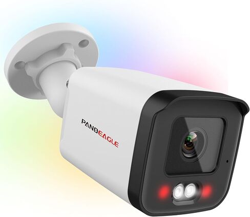 PANOEAGLE 5MP Full Color PoE IP Camera Outdoor,5MP PoE Security Bullet Camera with 100ft Smart Dual Light Color Night Vision,2.8mm Lens,Human Vehicle Detection,2 Way Talk,MicroSD(512GB),NDAA Compliant in Saudi Arabia