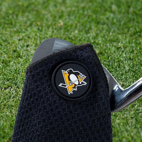 فريق الجولف / الببغاء المجاذيف NHL Pittsburgh Penguins منشفة مغناطيسية من الألياف الدقيقة in Kuwait