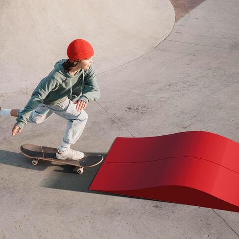 منحدر لوح التزلج المقسم، منحدر نمطي مموج لسيارات BMX، الدراجة، سكوتر، التزلج على الجليد في الهواء الطلق منحدر رياضي بسعة 330 رطل، سهل التجميع in Kuwait