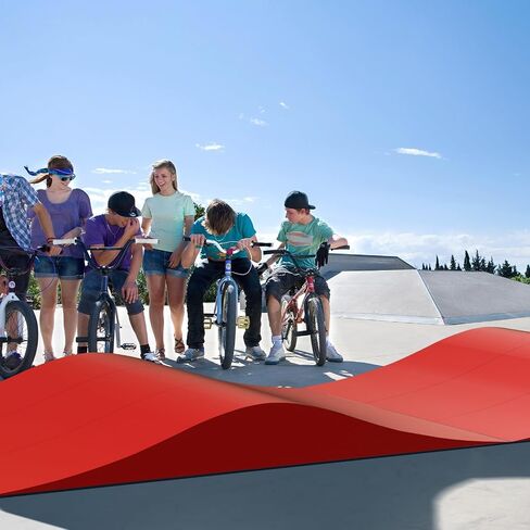 منحدر لوح التزلج المقسم، منحدر نمطي مموج لسيارات BMX، الدراجة، سكوتر، التزلج على الجليد في الهواء الطلق منحدر رياضي بسعة 330 رطل، سهل التجميع in Kuwait
