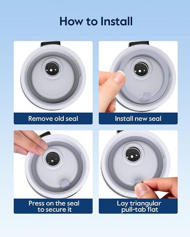 WATERH 1 Set Silicone Stopper & O-Ring Gasket Replacement Kit, Fits 24/32oz Boost Smart Water Bottle, Lid Rubber Seals & Mouthpiece Replacement Parts in Kuwait