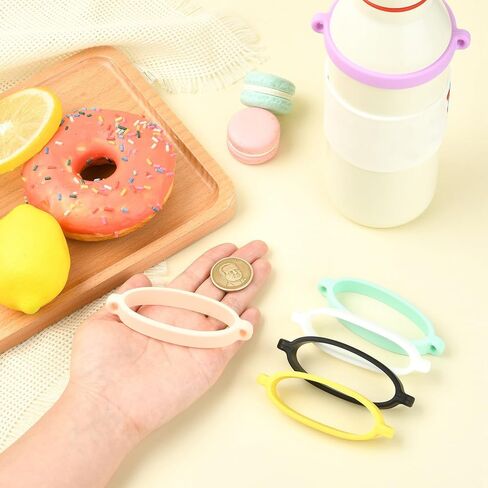 LiQunSweet 6 pcs 6 Colors Silicone Hanging Water Bottle Cup Sleeve Ring Drink Holder Rubber Handle Strap Portable Rope for DIY Carrying Cup Bottle Accessories in Kuwait