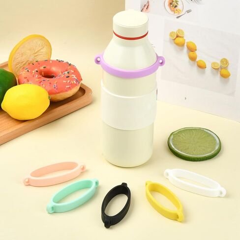 LiQunSweet 6 pcs 6 Colors Silicone Hanging Water Bottle Cup Sleeve Ring Drink Holder Rubber Handle Strap Portable Rope for DIY Carrying Cup Bottle Accessories in Kuwait