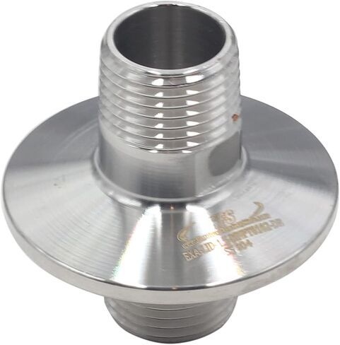 HFS(R) ثلاثي المشبك 1.5 "ث/ (2) 1/2" MNPT داخل/خارج الموضوع تركيب الأنابيب الصحية الفولاذ المقاوم للصدأ 304 in Kuwait