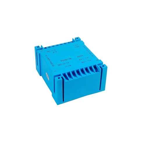 PU3917B 20VA 110V×2/115V×2 6V×2/7.5V×2/9V×2/12V×2/15V×2/18V×2/24V×2 PCB مغلف محول عزل من النوع المسطح 1 قطعة (20VA 110Vx2 15Vx2) in Kuwait