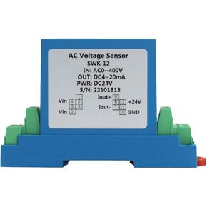 محول الضغط SWK-12 AC جهاز إرسال الجهد AC0-1000V التناظرية 4-20mA 0-10V RS485 محول مستشعر الجهد الكهربي الناتج (Dc0-20ma Output، AC0-400V INPUT-DC12V مزود الطاقة) in Kuwait