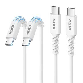 10FT USBC to USBC Cable 100W Fast Charging, Nylon Braided USB C to USB C Charger Cord Compatible with iPhone 17 Pro Max 16 15, MacBook Pro/Air, iPad, Samsung Galaxy S26 Ultra S25 S24, PS5, Switch in Saudi Arabia