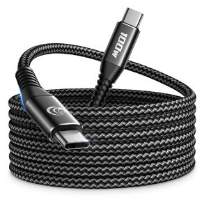 10FT USBC to USBC Cable 100W Fast Charging, Nylon Braided USB C to USB C Charger Cord Compatible with iPhone 17 Pro Max 16 15, MacBook Pro/Air, iPad, Samsung Galaxy S26 Ultra S25 S24, PS5, Switch in Saudi Arabia