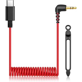 كابل محول ميكروفون لـ Rode Wireless Pro GO 2 / ME USB C إلى 3.5 ملم كابل ملفوف لهواتف Hollyland Lark M1 / ​​M2 / MAX / 150 / MAX Duo DAC Android iPhone 15 17 Pro Max 16e 15 Plus in Kuwait