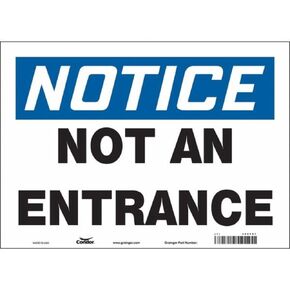 Safety Sign,NOT an Entrance,10"x14" in Kuwait