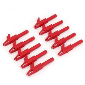 10Pcs Brass 56mm Insulated Electrical Test Clip With 4mm Banana Jack(Blue x 10) in Kuwait