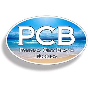 PCB بنما سيتي بيتش المحيط ملصق بيضاوي الفينيل FL فلوريدا سيارة شاحنة كمبيوتر محمول كأس الرسم in Kuwait
