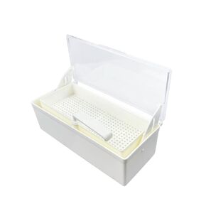 1pc Dental Instrument Sterilization Box, Cold Sterilization Depository, Plastic Tray Storage Organizer for Dental, Medical Tool, Tatoo, Nail Care (Deep Blue) in Kuwait