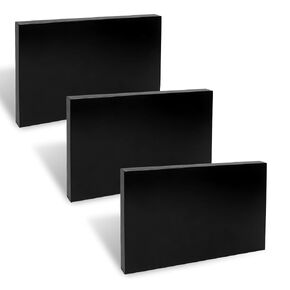3 Pcs 3/4" Thick HDPE Plastic Sheets Black High Density Polyethylene Board Thick Hard HDPE Sheet for Handcrafts Home Decor Panel DIY Materials Flat Crafts (8" X 12'') in Saudi Arabia