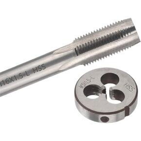 1SET HSS 6542 Left Hand Metric Screw and Die Set Thread Die Tap M22-M25 X1.0/1.5/2.0/2.5 tapping and repair tool(M23X1 LH) in Kuwait