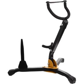 Kisangel Foldable Sax Tripod Stand for Alto Tenor Saxophone and Clarinet, Portable Black Saxophone Holder Compatible with Flute, Lightweight Music Instrument Accessory for Practice in Kuwait