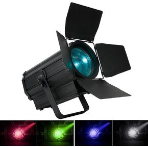 SHEHDS 200W COB أضواء المسرح مع أبواب الحظيرة، أضواء LED الاسمية، أضواء التكبير الخطية، أبيض دافئ (3000 ك) وأبيض بارد (5700 ك)، صوت DMX512 نشط لمسرح زفاف الكنيسة in Kuwait
