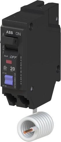 قاطع دائرة مزدوج الوظيفة ABB Q-Line® THQL1120DF • قاطع أحادي القطب بقدرة 20 أمبير • حماية AFCI/GFCI مزدوجة الوظيفة • تيار متردد 120/240 فولت تيار متردد • تصنيف مقاطعة 10 كيلو أمبير • قاطع ضفيرة قابل للتوصيل لمراكز التحميل in Kuwait