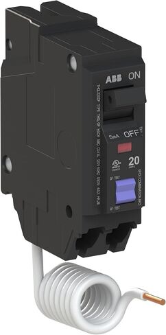 قاطع دائرة مزدوج الوظيفة ABB Q-Line® THQL1120DF • قاطع أحادي القطب بقدرة 20 أمبير • حماية AFCI/GFCI مزدوجة الوظيفة • تيار متردد 120/240 فولت تيار متردد • تصنيف مقاطعة 10 كيلو أمبير • قاطع ضفيرة قابل للتوصيل لمراكز التحميل in Kuwait